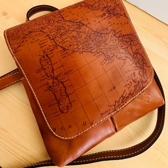 Patricia Nash Brown Crossbody Bag with Map Design - Picture 8 of 13